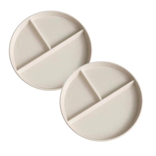 Delad middagstallrik för vuxna 21 cm, 2-pack