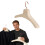 Plastic kledinghanger met brede schouders, beige, 1 stuk 1