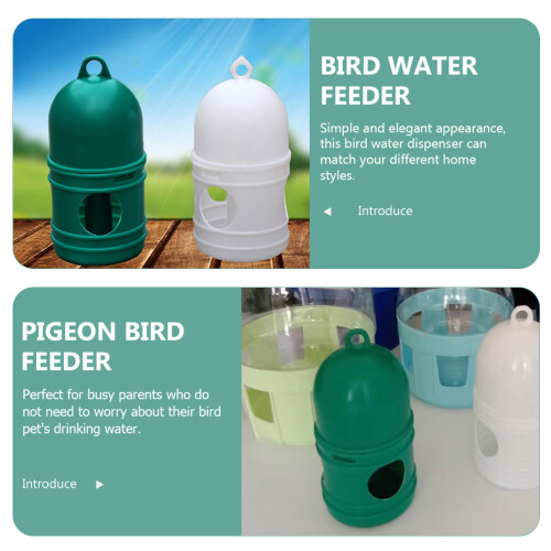 Réserve D'eau Plastique Verte Pour Cage Oiseaux Pets 2