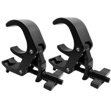 Pair Of 2 Heavy Duty Aluminum Stage Light Clamp Universal Lamp Hook Secure Tool Easy Installation For LED Fixtures