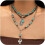 Boho-Türkis-Perlenhalsketten-Set für Damen 1