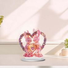 Decorazione da tavolo in acrilico per San Valentino, design 2D a tema amore.