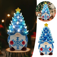 Decorațiune de Crăciun pentru brad, ceramică, iluminată, 21,6 cm