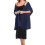 Sciarpa in chiffon blu navy, taglia L, ideale per abiti da sera e matrimoni. 1