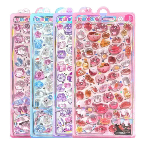 Optional 3D Stereoscopic Stickers with Embossed Childrens Stickers