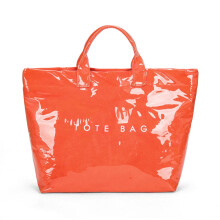 Borsa tote impermeabile in PVC da donna, arancione, 1 pezzo