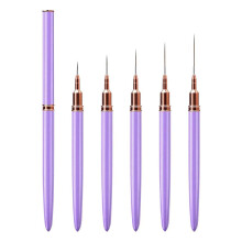 Set mit 5-teiligen Metallic-Nagelkunstpinseln