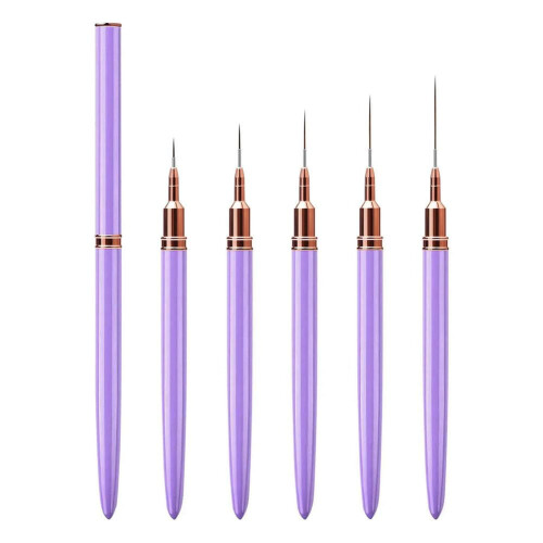 Set van 5 metallic nagelpenseeltjes