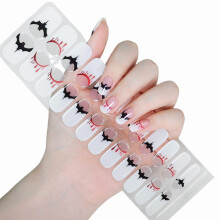 Pegatinas para uñas de Halloween, semicuradas y que brillan en la oscuridad.