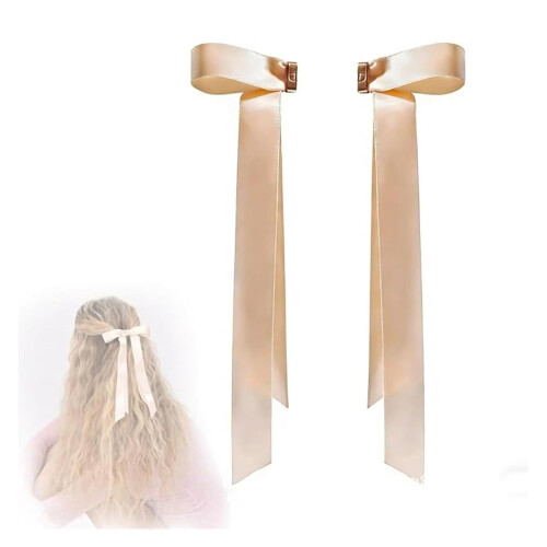 Fermaglio magnetico per capelli con fiocco e nastro di raso