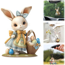 Ciondolo a forma di coniglietto pasquale Cute2D – Portachiavi, ciondolo per zaini, chiavi e decorazioni per la casa; un'ottima idea regalo di