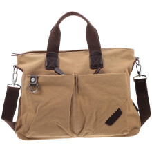 Stílusos férfi crossbody táska, világosbarna, lezser, könnyű válltáska több zsebbel, mindennapi használatra