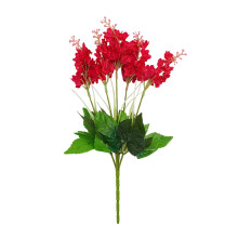 Konstgjorda blåregnblommor, realistisk konstgjord blomstergirlang för bröllopsdekor, vinrankegirlang för vägg, tak och skiljevägg, 1 st (röd)