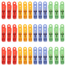 60Pcs Multicolor Clothespins Plastic Clips Windproof Strong Grip Clothes Drying Pegs for Home Use