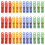 60Pcs Multicolor Clothespins Plastic Clips Windproof Strong Grip Clothes Drying Pegs for Home Use 1