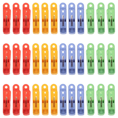 60Pcs Multicolor Clothespins Plastic Clips Windproof Strong Grip Clothes Drying Pegs for Home Use