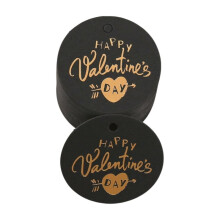 Pack Of 100 Heart/Round Shaped Paper Labels for Candy Bags Hanging Ornament Valentine's Day Gift Wrapping Accessories