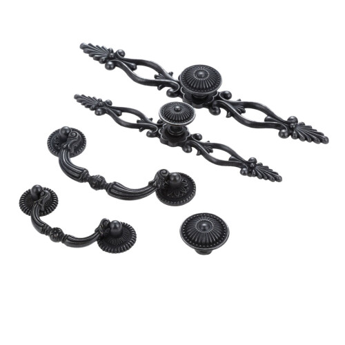 Zinc Alloy Vintage Cabinet Handle Black 1 Pack