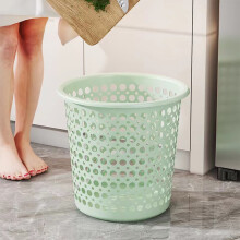 Urholkad perforerad nätpapperskorg för badrum och små utrymmen, slitstark plastpapperskorg, singelförpackning