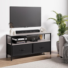 Suporte para TV de 50 polegadas com 2 gavetas para sala de estar moderna
