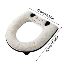 Coussin chauffant pour siège de toilette avec poignée, housse de siège de toilette épaisse et douce, coussin imprimé lavable pour les voyages