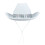 Chapéu de cowboy branco estilo clássico ocidental (1 peça) 1