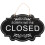 Décor Porte Bois Suspendu Ouvert Fermé Double-Face Noir 9