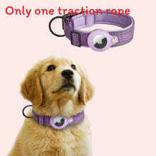 (Purple, L) Gps Tracking Pet Collar With Solid Color Nylon Design For Safety Daily Pet
