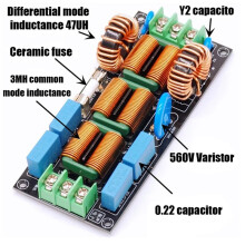 Four-Level Audio AC 220V Power Supply EMI EMI Filter 110V Differential Mode Common Mode EMC Safety Rules FCC,8A