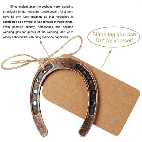 30 db-os bronz mini patkó kraft címkékkel 1