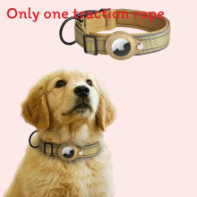 (Khaki, S) Gps Tracking Pet Collar With Solid Color Nylon Design For Safety Daily Pet
