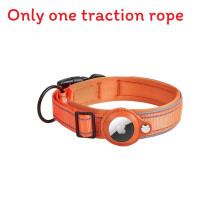 (Orange, M) Gps Tracking Pet Collar With Solid Color Nylon Design For Safety Daily Pet