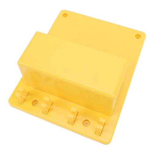 Wall Mount Safety Padlock Station, 4 Lock Slots, PC Plastic