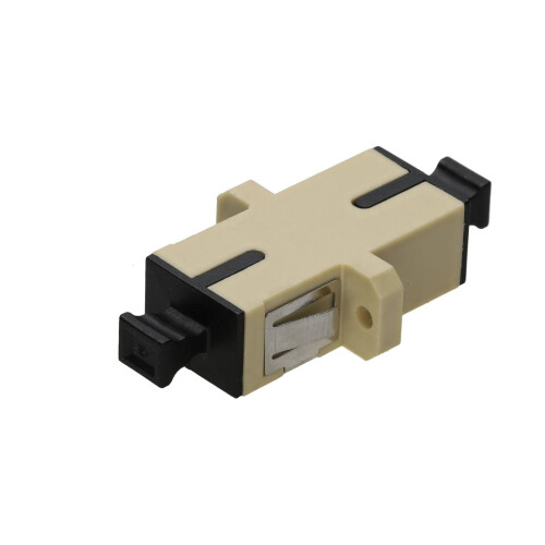 kenable SC MM Simplex Fibre Optic Patch Panel Mount Gland Coupler Multi Mode SX Beige 2