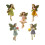 Handmade Resin Fairies 5pc Garden Decor 5