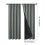 Dark Grey Polyester Rod-Pull Blackout Curtains 200x100cm 3