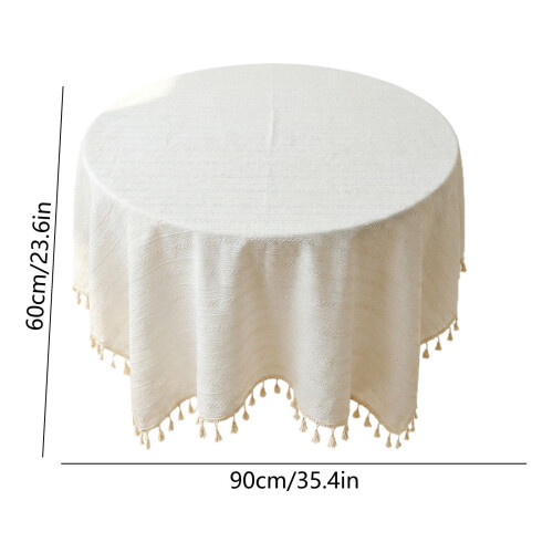 Nappe en coton et lin lavable et infroissable 90 x 60 cm 2