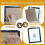 Conjunto de 15 molduras de vidro verdadeiro para fotos: 8x10, 5x7, 4x6 polegadas 5