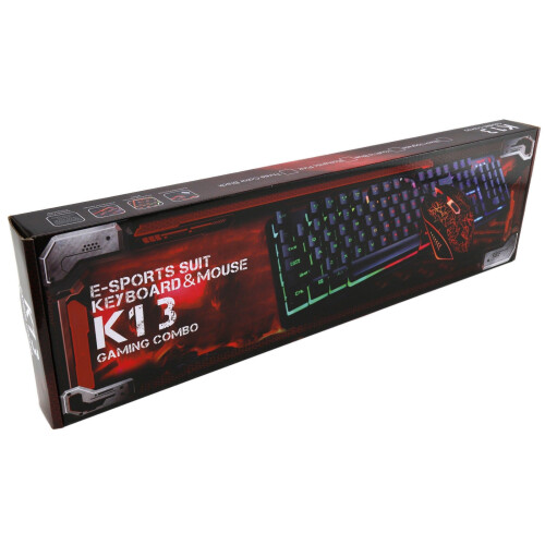 kenable K13 RGB Backlit USB Gaming Keyboard & Optical 2400 DPI Mouse Combo Set 2