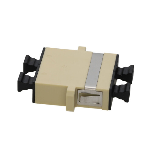 kenable SC MM Duplex Fibre Optic Patch Panel Mount Gland Coupler Multi Mode DX Beige 1