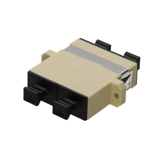 kenable SC MM Duplex Fibre Optic Patch Panel Mount Gland Coupler Multi Mode DX Beige 2