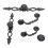 Zinc Alloy Vintage Cabinet Handle Black 1 Pack 3