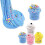 Furry Cloud Slime Kit Blå Vit Rosa Gul 4 st 5