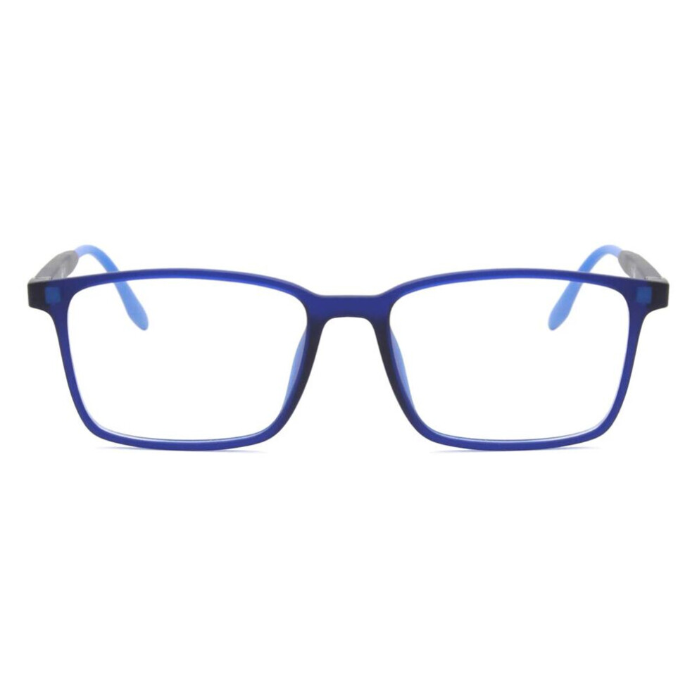 Smartbuy Collection Full Rim Rectangle Matte Frosted Blue Vivid Trc-185B Unisex Eyeglasses