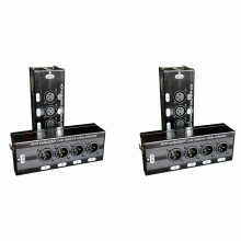 Extensor de cable de red Ethernet RJ45 de audio XLR de 3 pines y 2 pares, 4 canales, extensor de señal de red DMX512, macho + hembra