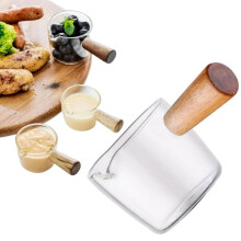 Mini Ceramic Milk Boiler with Handle – Compatible with Coffee, Tea & Heating | Glass Milk Pan, White