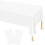 White Plastic Tablecloth Rectangular 54  108 Inches 2 pcs 1