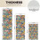 Easter leopard white kitchen rugs set of 3 4