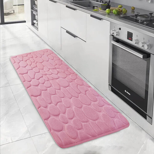 Tapis de bain lavable rose rectangulaire 1017 pouces 2