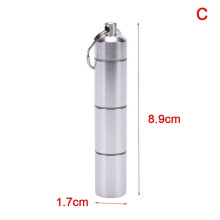 (C: 17*89mm) 17mm Capsulevormig Aluminium Pillendoosje Waterdichte Houder Container Sleutelhanger